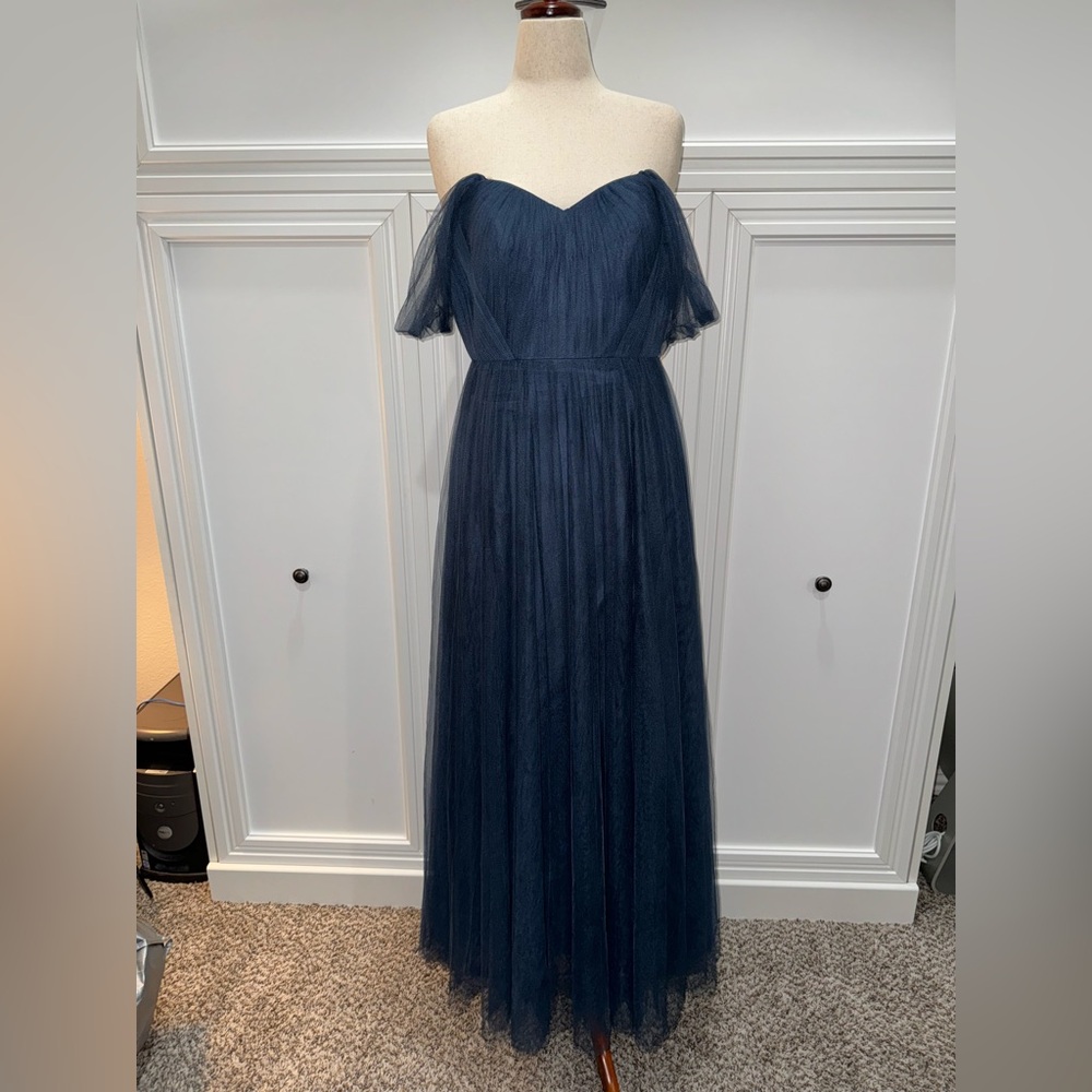 Revelry Tulle Navy Blue Bridesmaid/Formal Gown